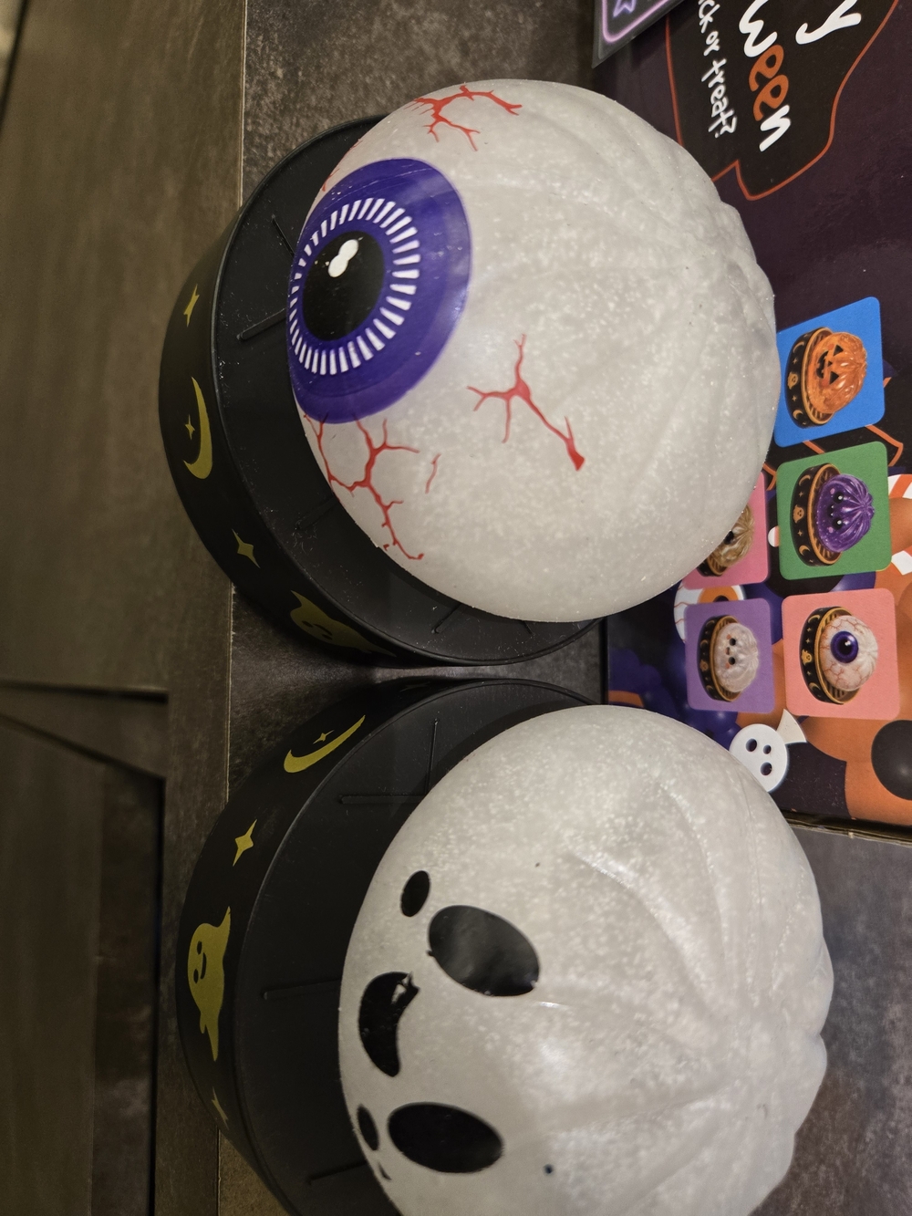 Kids Halloween Squeeze Toys - White Ghost and Eyeball Stress Balls